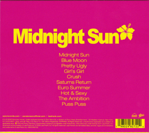 Zara Larsson : Midnight Sun (CD, Album, Ltd, Lis)