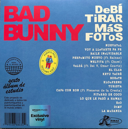Bad Bunny : Debí Tirar Más Fotos (2xLP, Album, Red)