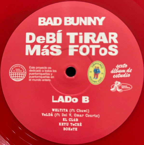 Bad Bunny : Debí Tirar Más Fotos (2xLP, Album, Red)